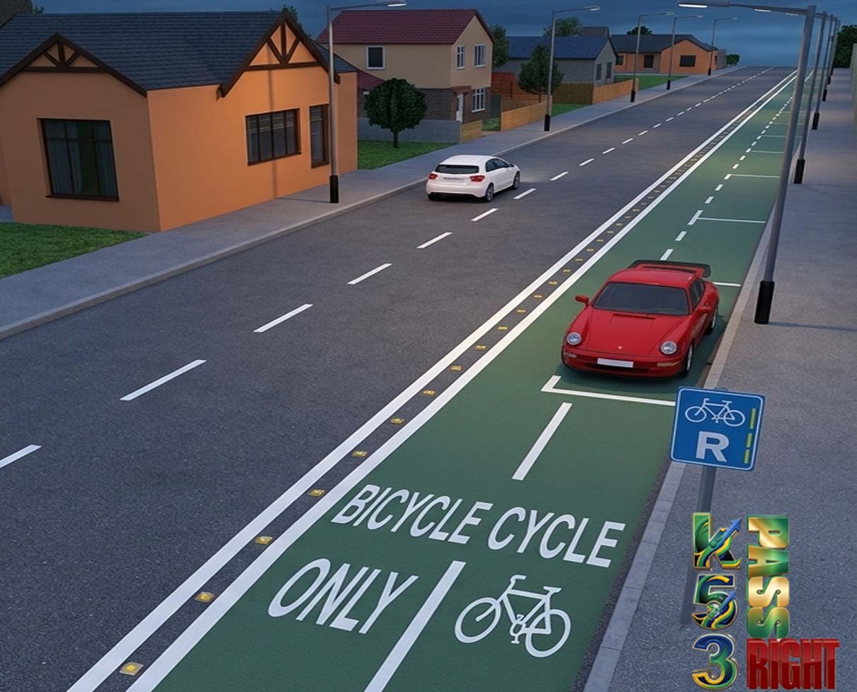 Pedal cycle lane reservation sign example